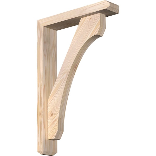 Ekena Millwork Legacy Craftsman Smooth Bracket w/ Offset Brace, Douglas Fir, 3 1/2"W x 16"D x 24"H BKT0402X16X24LEC04SDF - main
